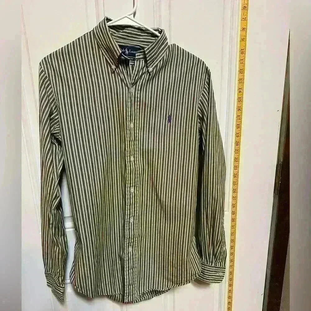 Ralph Lauren Men’s striped long sleeve button up shirt